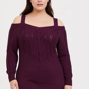 Torrid cold shoulder sweater